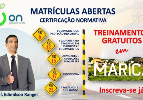Certificações de NRs gratuitas. Aulas presenciais em Maricá